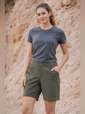 Black Diamond Hiking Shorts Olive Green Stretch Lightweight Climbing Outdoor